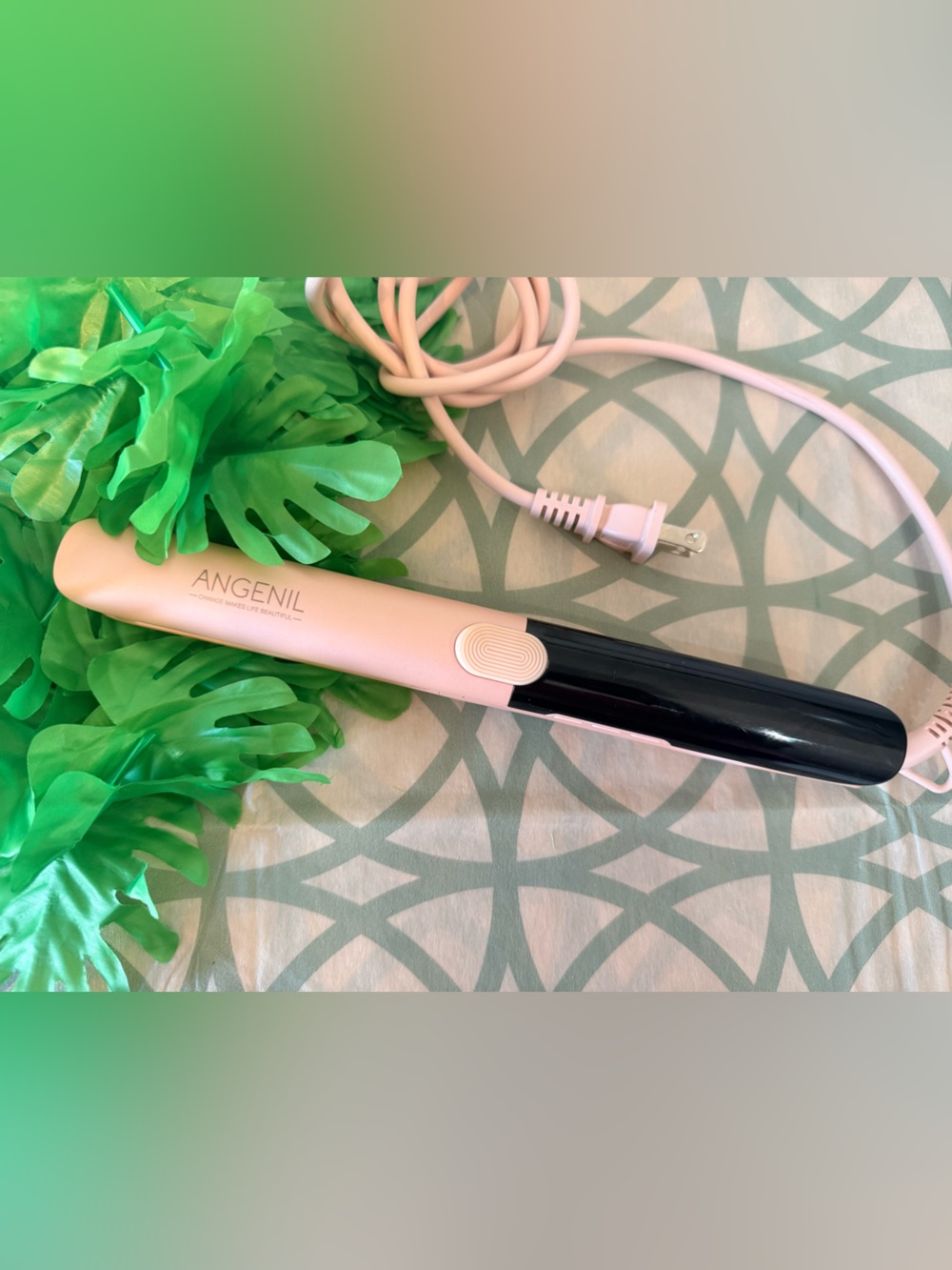 ANGENIL Pro Titanium Flat Iron Hair Straightener and Curler 2 in 1